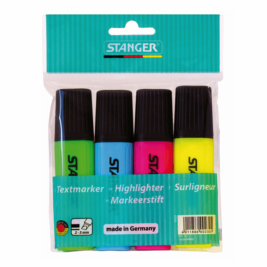 Набір з 4-х маркерів текстових 1-5 мм Stanger (180009000)